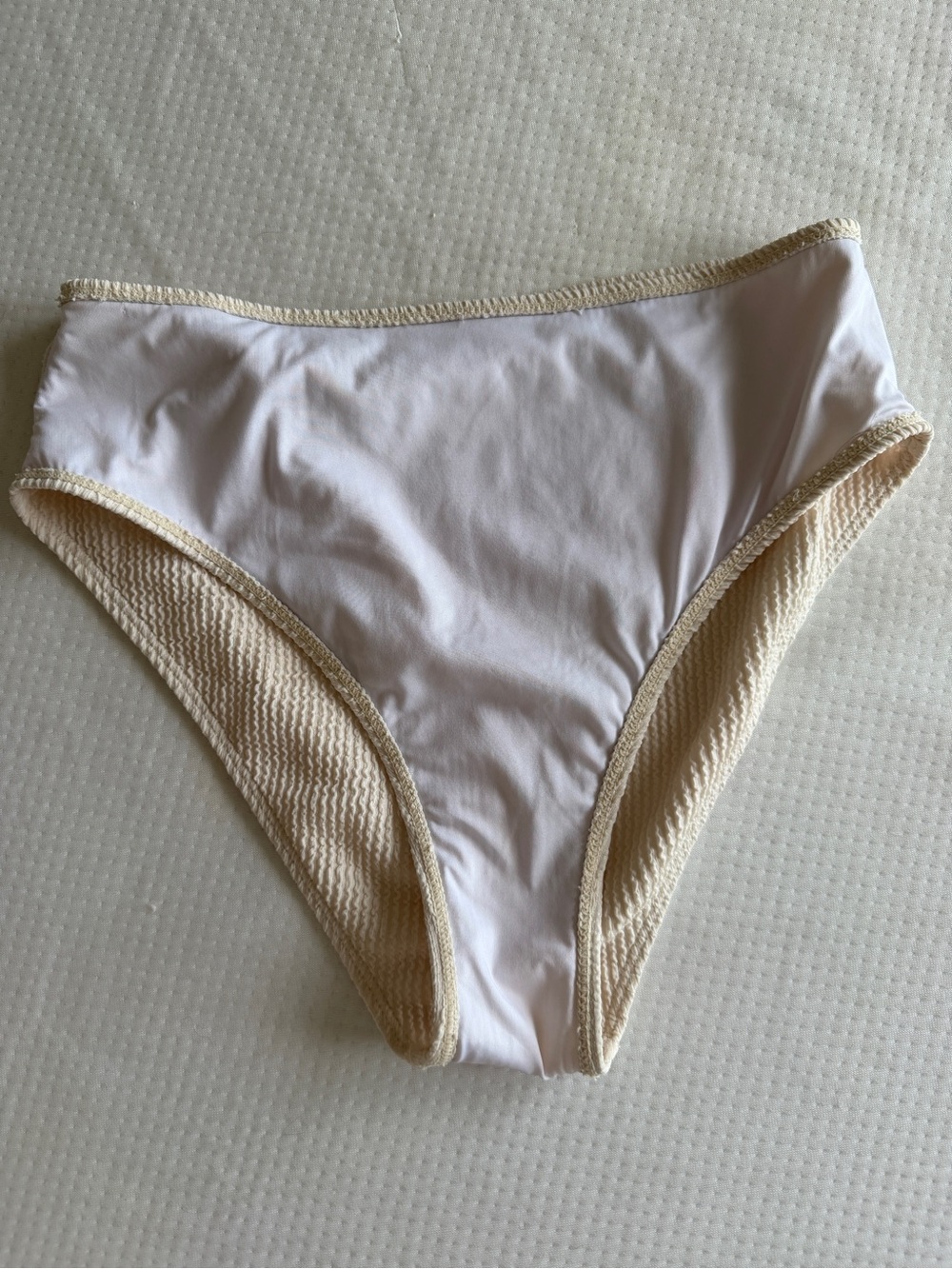 Geode Swimwear | High Tide White Crinkle Textured Two-Piece Suit - Picture 8 of 11